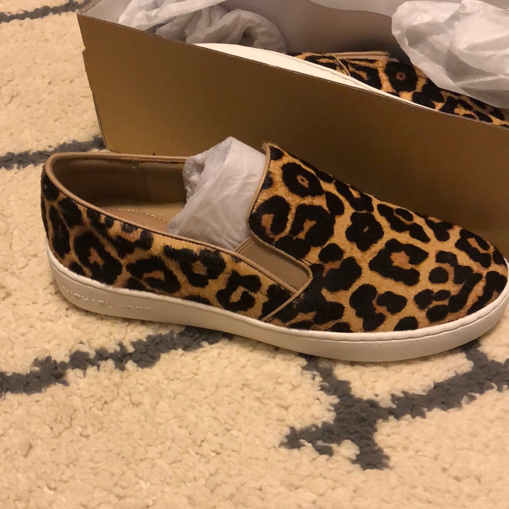 Michael Kors leopard print sneakers brand new
